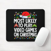 Most Likely To Play Video Games On Christmas Match Muismat (Met muis)