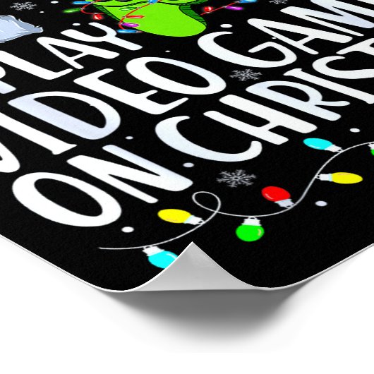 Most Likely To Play Video Games On Christmas Xmas  Poster (Hoek)