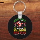 Most Likely To Play Volleyball With Santa Christma Sleutelhanger (Voorkant)