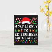 Most Likely To Re-engineer Santa's Sleigh Christma Kaart (Gele Bloem)