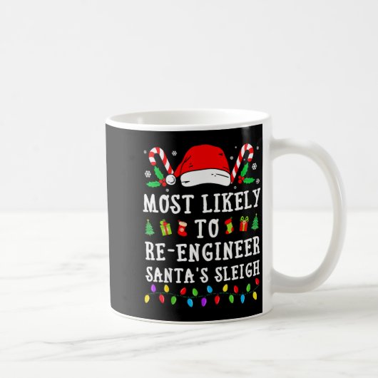 Most Likely To Re-engineer Santa's Sleigh Christma Koffiemok (Rechts)