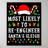 Most Likely To Re-engineer Santa's Sleigh Christma Poster (Voorkant)