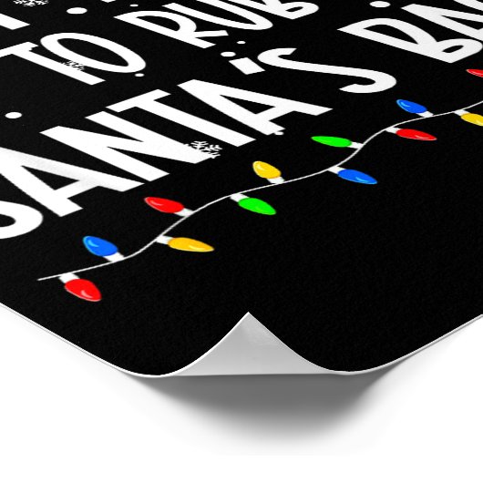 Most Likely To Rub Santa's Back Christmas Matching Poster (Hoek)