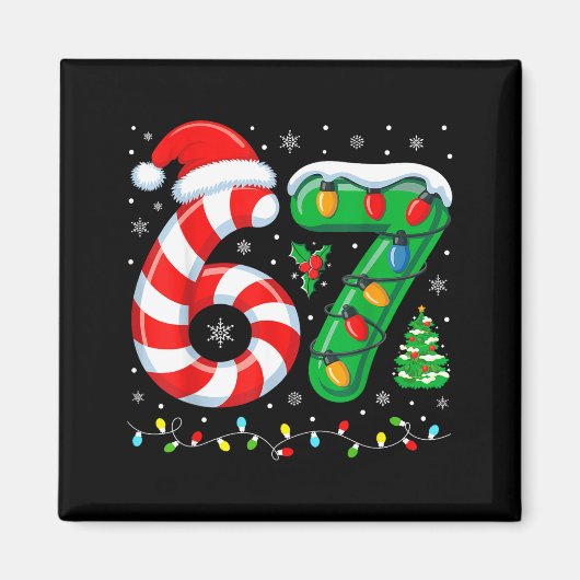 Most Likely To Say 67 Christmas Matching 7 6 Famil Magneet (Voorkant)