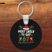 Most Likely To Say 67 Gen Alpha Slang Funny Xmas S Sleutelhanger (Voorkant)