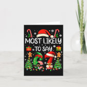 Most Likely To Say 67 Six Seven Funny 67 Christmas Kaart (Voorkant)