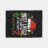 Most Likely To Say 6 7 Alpha Gen Slang Six Seven M Fleece Deken (Voorkant (Horizontaal))