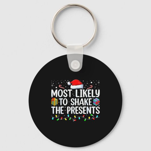 Most Likely To Shake The Family Matching Christmas Sleutelhanger (Voorkant)