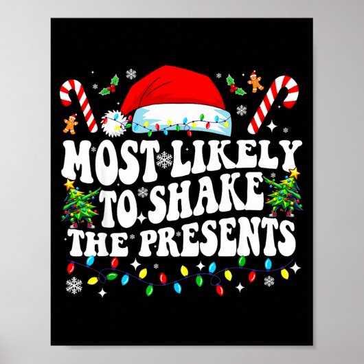 Most Likely To Shake The Funny Matching Family Poster (Voorkant)