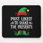 Most Likely To Shake The Matching Christmas Elf Muismat (Voorkant)
