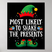 Most Likely To Shake The Matching Christmas Elf  Poster (Voorkant)