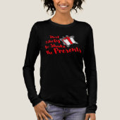 Most Likely to Shake the Presents Christmas Humor Tri-Blend Shirt (Voorkant)
