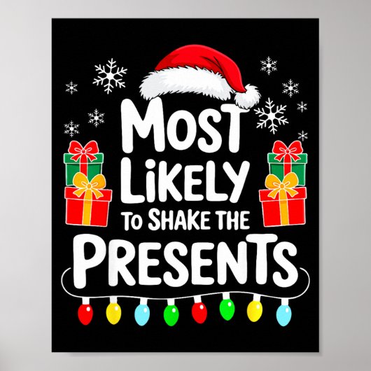 Most Likely To Shake The Shirt Family Christmas Poster (Voorkant)