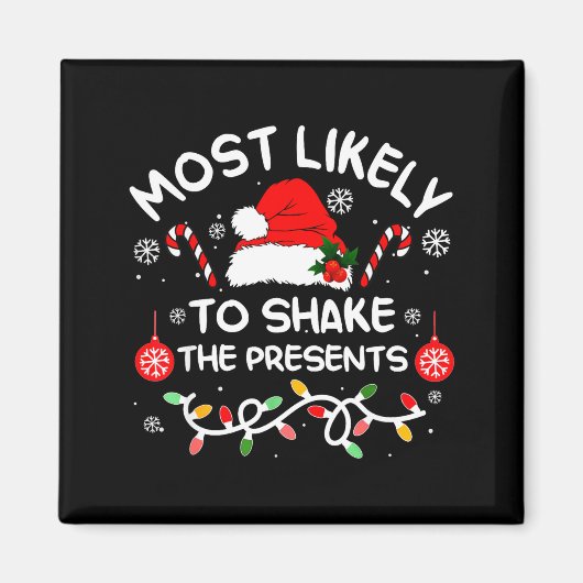Most Likely To Shake The Xmas Family Matching 2025 Magneet (Voorkant)