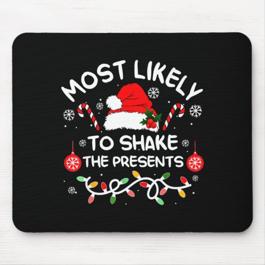 Most Likely To Shake The Xmas Family Matching 2025 Muismat (Voorkant)