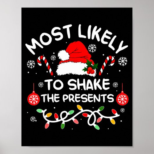 Most Likely To Shake The Xmas Family Matching 2025 Poster (Voorkant)
