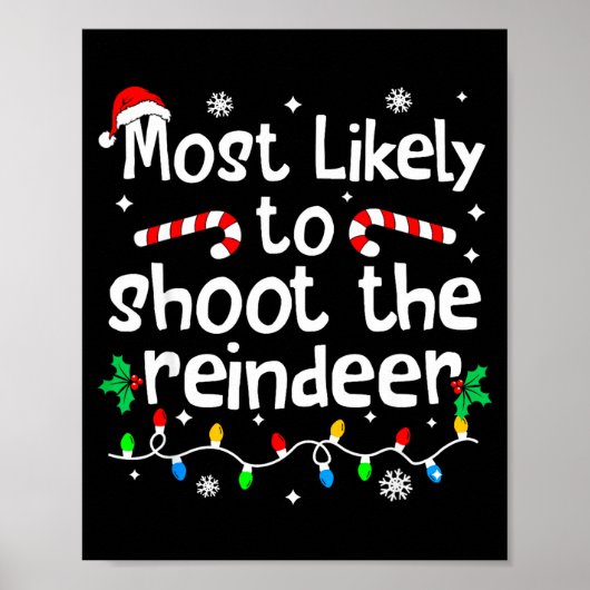 Most Likely To Shoot The Reindeer C-hristmas Match Poster (Voorkant)