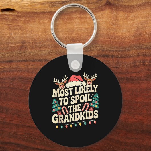 Most Likely To Sil The Grandkids Christmas Days Fu Sleutelhanger (Voorkant)