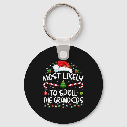 Most Likely To Sil The Grandkids Funny Christmas G Sleutelhanger (Voorkant)