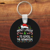 Most Likely To Sil The Grandkids Funny Christmas G Sleutelhanger (Voorkant)