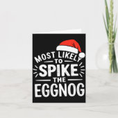 Most Likely To Ske The Eggnog Christmas Matching  Kaart (Voorkant)