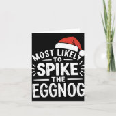 Most Likely To Ske The Eggnog Christmas Matching T Kaart (Voorkant)
