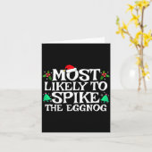 Most Likely To Ske The Eggnog Funny Matching Chris Kaart (Gele Bloem)