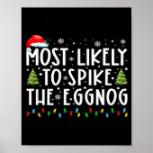 Most Likely To Ske The Eggnog Matching Christmas  Poster (Voorkant)