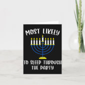 Most Likely To Sleep Through Party Hanukkah Group  Kaart (Voorkant)