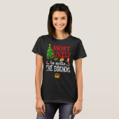 Most Likely To Spike The Eggnog Holidays T-shirt (Voorkant volledig)