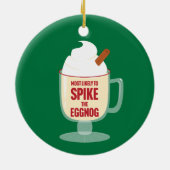 Most Likely to Spike the Eggnog Keramisch Ornament (Achterkant)