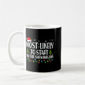 Most Likely To Start All The Shenanigans Christmas Koffiemok (Links)