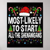 Most Likely To Start All The Shenanigans Matching  Poster (Voorkant)
