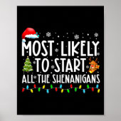 Most Likely To Start All The Shenanigans Most Like Poster (Voorkant)