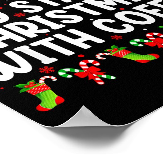 Most Likely To Start Christmas With Coffee Family  Poster (Hoek)