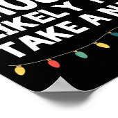 Most Likely To Take A Nap Christmas Funny Xmas  Poster (Hoek)