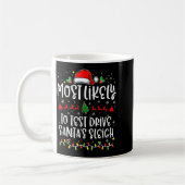 Most Likely To Test Drive Santa's Sleigh Funny Chr Koffiemok (Links)