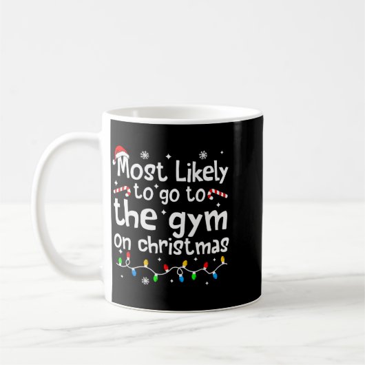 Most Likely To The Gym On Christmas Workout Matchi Koffiemok (Links)
