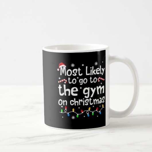Most Likely To The Gym On Christmas Workout Matchi Koffiemok (Rechts)