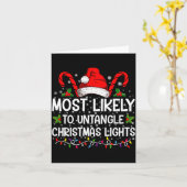 Most Likely To Untangle Christmas Lights Matching Kaart (Gele Bloem)