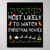 Most Likely To Watch Christmas Movies Family Chris Poster (Voorkant)