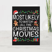 Most Likely To Watch The Christmas Movies Family C Kaart (Voorkant)