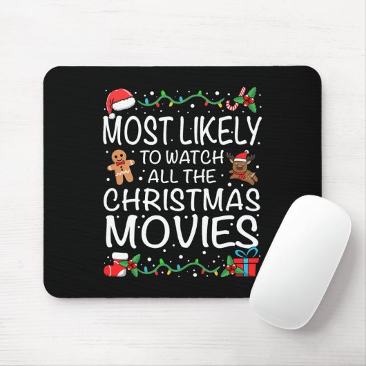 Most Likely To Watch The Christmas Movies Family C Muismat (Met muis)