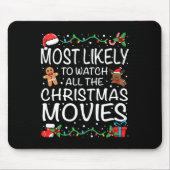 Most Likely To Watch The Christmas Movies Family C Muismat (Voorkant)