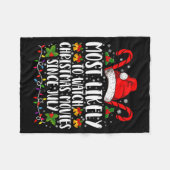 Most Likely Watch Christmas Movies Since July Xmas Fleece Deken (Voorkant (Horizontaal))