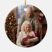 Most Loved Grandparents Christmas Round Keramisch Ornament (Achterkant)