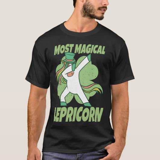 Most Magical Lepricorn  St Patrick s Day Dabbing U T-shirt (Voorkant)