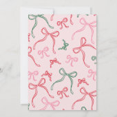 Most Onederful Coquette Bow Christmas 1st Birthday Kaart (Achterkant)