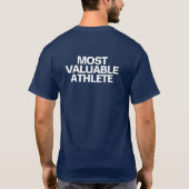 Most Valuable Athlete - Modern Minimalist T-Shirt (Achterkant)