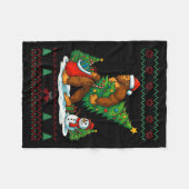 Most Wonderful Christmas Bigfoot Christmas Tree Li Fleece Deken (Voorkant (Horizontaal))